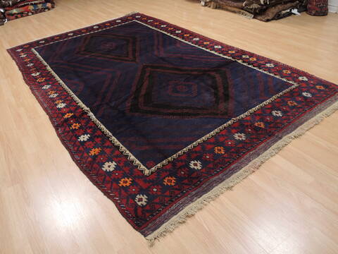 Khan Mohammadi Blue Hand Knotted 67 X 108  Area Rug 100-110111 Image 1