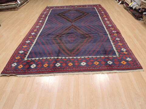 Khan Mohammadi Blue Hand Knotted 67 X 108  Area Rug 100-110111 Image 2