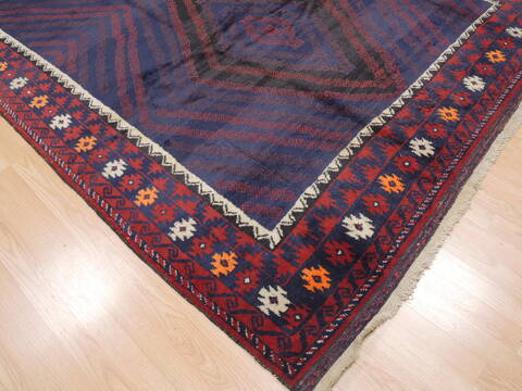 Khan Mohammadi Blue Hand Knotted 67 X 108  Area Rug 100-110111 Image 5