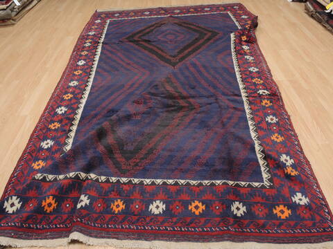 Khan Mohammadi Blue Hand Knotted 67 X 108  Area Rug 100-110111 Image 8