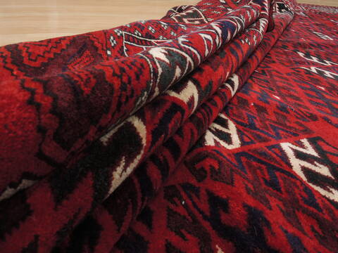 Turkman Red Hand Knotted 68 X 118  Area Rug 100-110112 Image 10