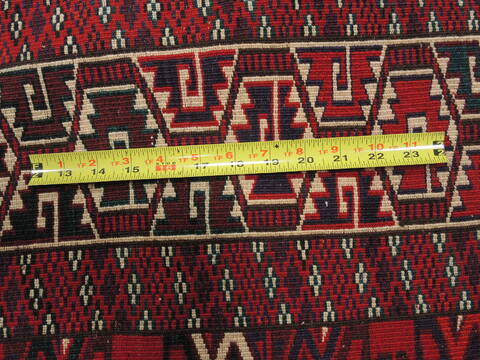 Turkman Red Hand Knotted 68 X 118  Area Rug 100-110112 Image 12