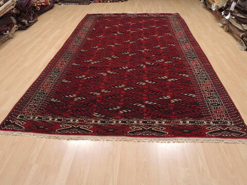 Turkman Red Hand Knotted 68 X 118  Area Rug 100-110112 Image 1
