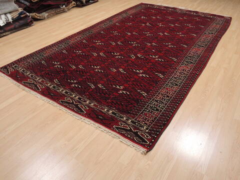 Turkman Red Hand Knotted 68 X 118  Area Rug 100-110112 Image 2