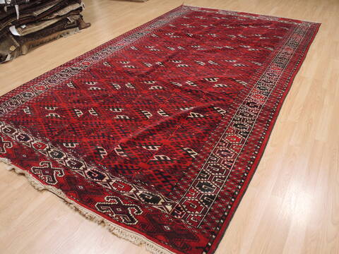 Turkman Red Hand Knotted 68 X 118  Area Rug 100-110112 Image 5