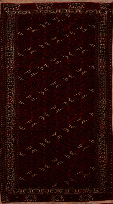 Turkman Red Hand Knotted 68 X 118  Area Rug 100-110112 Image 0