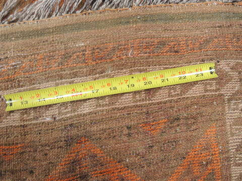 Baluch Orange Square Hand Knotted 411 X 53  Area Rug 100-110117 Image 7