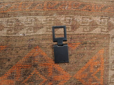 Baluch Orange Square Hand Knotted 411 X 53  Area Rug 100-110117 Image 8