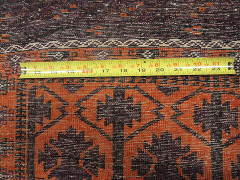 Baluch Orange Hand Knotted 36 X 66  Area Rug 100-110121 Image 8