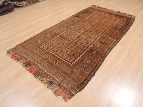 Baluch Brown Hand Knotted 310 X 70  Area Rug 100-110122 Image 2