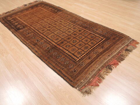 Baluch Brown Hand Knotted 310 X 70  Area Rug 100-110122 Image 3
