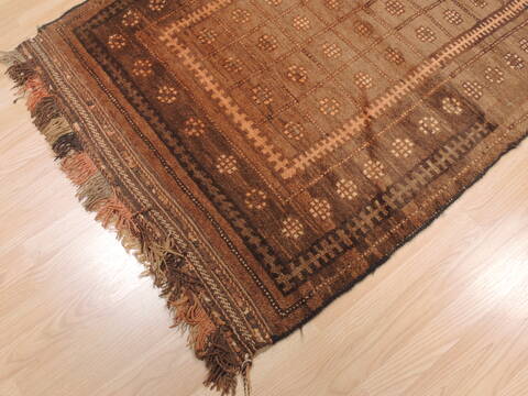 Baluch Brown Hand Knotted 310 X 70  Area Rug 100-110122 Image 6
