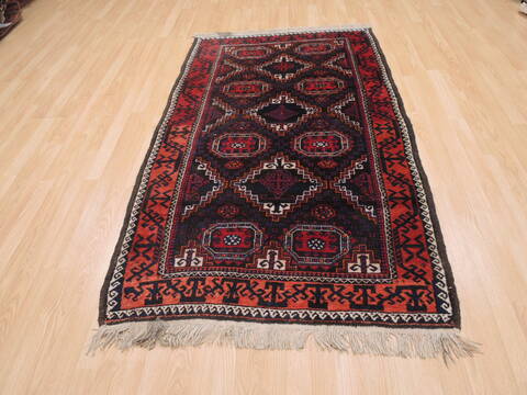 Baluch Brown Hand Knotted 38 X 67  Area Rug 100-110123 Image 1