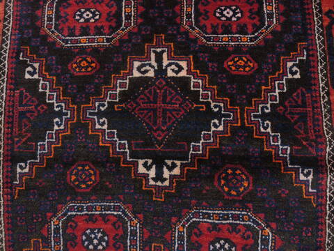 Baluch Brown Hand Knotted 38 X 67  Area Rug 100-110123 Image 5