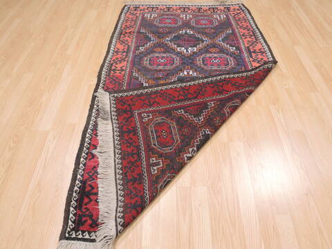 Baluch Brown Hand Knotted 38 X 67  Area Rug 100-110123 Image 8