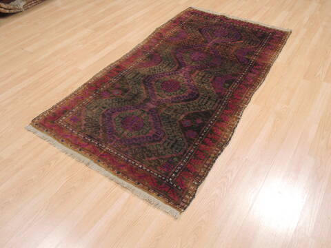 Baluch Green Hand Knotted 33 X 63  Area Rug 100-110125 Image 11