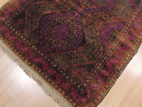 Baluch Green Hand Knotted 33 X 63  Area Rug 100-110125 Image 6
