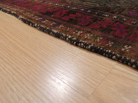 Baluch Green Hand Knotted 33 X 63  Area Rug 100-110125 Image 8