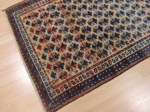 Baluch Beige Hand Knotted 31 X 64  Area Rug 100-110129 Image 7