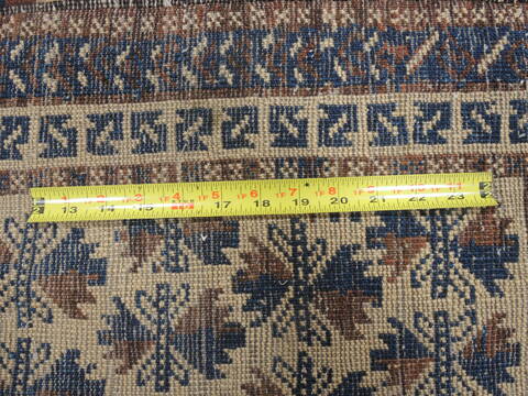 Baluch Beige Hand Knotted 31 X 64  Area Rug 100-110129 Image 9