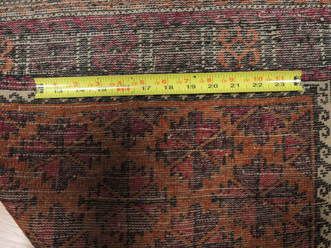 Baluch Orange Hand Knotted 37 X 62  Area Rug 100-110132 Image 10