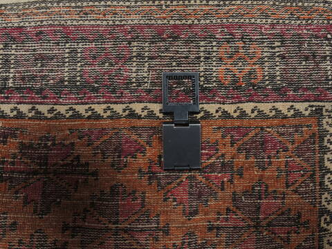 Baluch Orange Hand Knotted 37 X 62  Area Rug 100-110132 Image 11