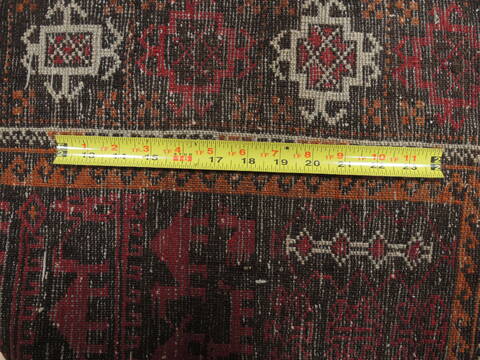 Baluch Brown Runner Hand Knotted 35 X 67  Area Rug 100-110134 Image 10