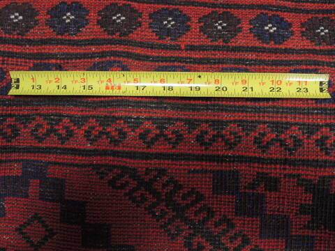 Baluch Red Runner Hand Knotted 43 X 129  Area Rug 100-110144 Image 11