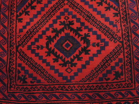 Baluch Red Runner Hand Knotted 43 X 129  Area Rug 100-110144 Image 6