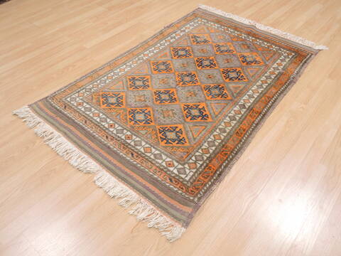 Baluch Blue Hand Knotted 32 X 47  Area Rug 100-110146 Image 2