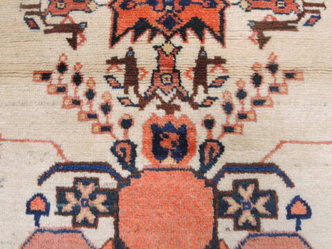 Afshar Beige Square Hand Knotted 39 X 43  Area Rug 100-110149 Image 6