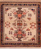Afshar Beige Square Hand Knotted 39 X 43  Area Rug 100-110149 Thumb 0