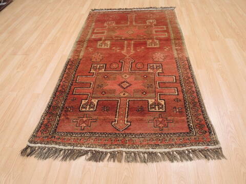 Baluch Orange Hand Knotted 36 X 61  Area Rug 100-110158 Image 1