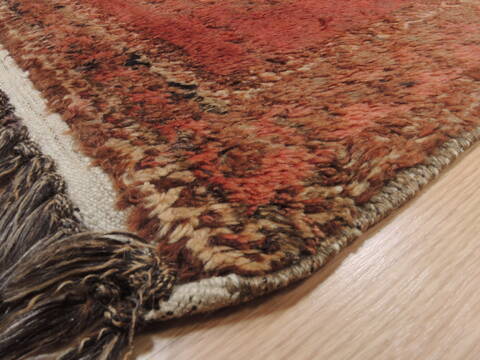 Baluch Orange Hand Knotted 36 X 61  Area Rug 100-110158 Image 7