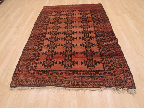 Baluch Red Hand Knotted 41 X 65  Area Rug 100-110163 Image 1