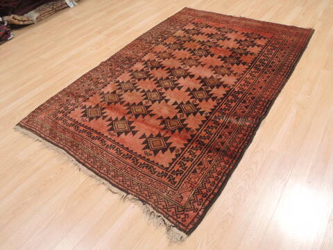 Baluch Red Hand Knotted 41 X 65  Area Rug 100-110163 Image 2
