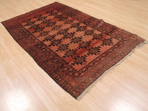Baluch Red Hand Knotted 41 X 65  Area Rug 100-110163 Image 3