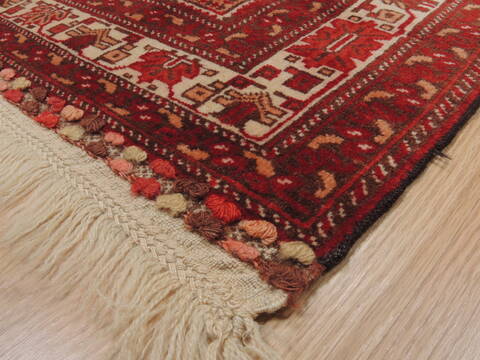 Baluch Beige Hand Knotted 32 X 60  Area Rug 100-110170 Image 1