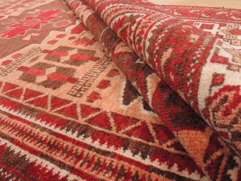 Baluch Beige Hand Knotted 32 X 60  Area Rug 100-110170 Image 2