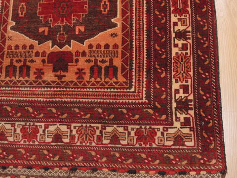 Baluch Beige Hand Knotted 32 X 60  Area Rug 100-110170 Image 8