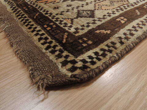 Baluch Beige Hand Knotted 44 X 74  Area Rug 100-110171 Image 7