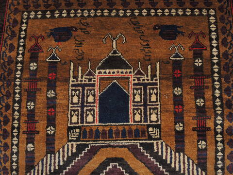 Baluch Brown Hand Knotted 38 X 64  Area Rug 100-110174 Image 5