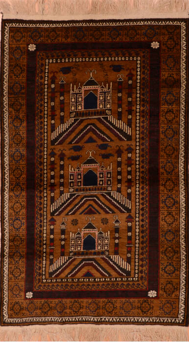 Baluch Brown Hand Knotted 38 X 64  Area Rug 100-110174 Image 0