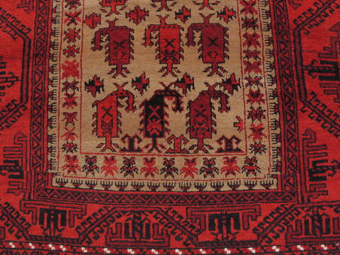 Baluch Beige Runner Hand Knotted 33 X 67  Area Rug 100-110181 Image 5