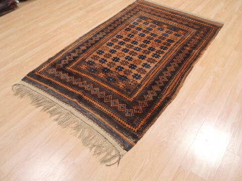 Baluch Brown Hand Knotted 39 X 57  Area Rug 100-110182 Image 3