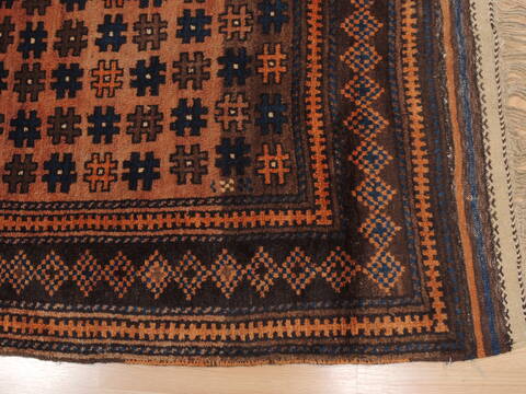 Baluch Brown Hand Knotted 39 X 57  Area Rug 100-110182 Image 6