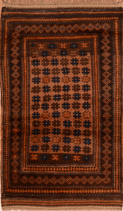 Baluch Brown Hand Knotted 39 X 57  Area Rug 100-110182 Image 0