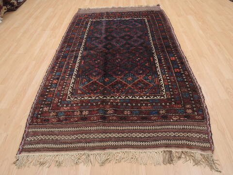 Baluch Brown Hand Knotted 43 X 82  Area Rug 100-110185 Image 2