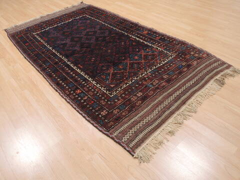 Baluch Brown Hand Knotted 43 X 82  Area Rug 100-110185 Image 3
