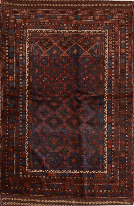 Baluch Brown Hand Knotted 43 X 82  Area Rug 100-110185 Image 0
